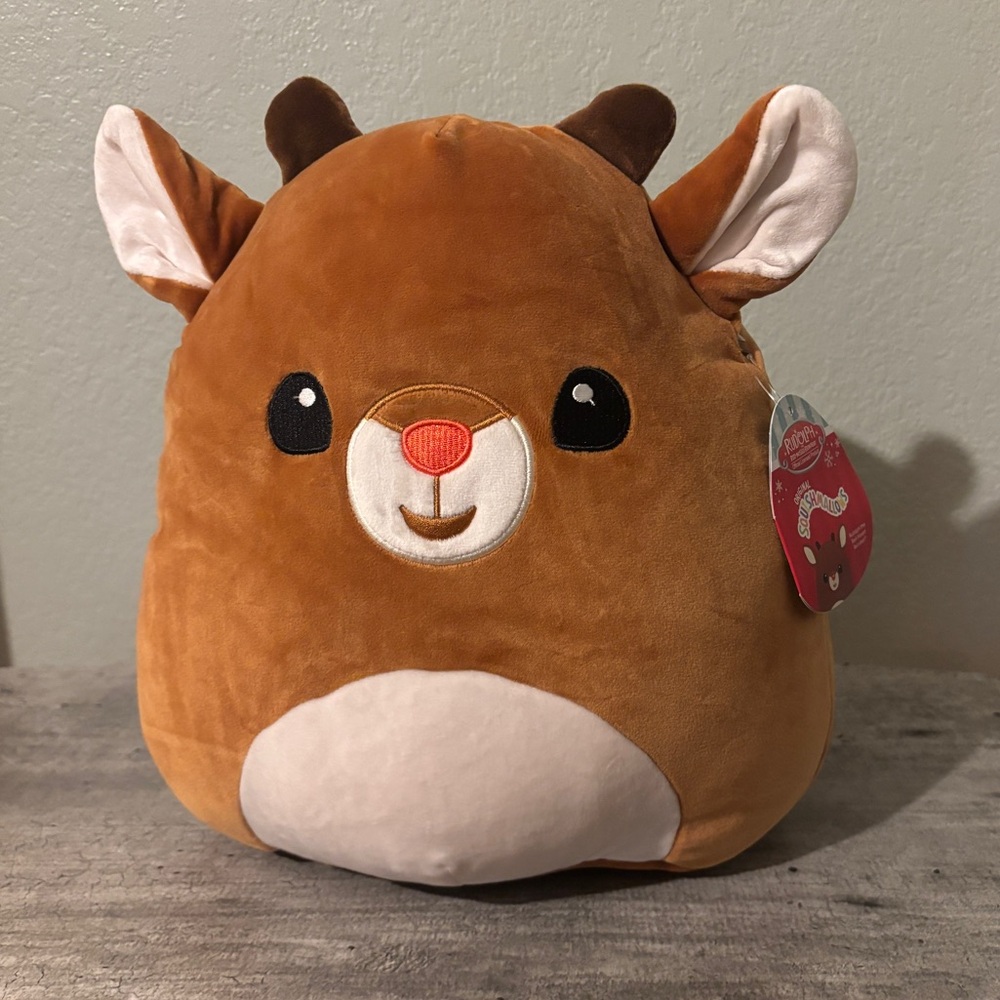 Squishmallow Rudolph The Red Nosed Reindeer 12" NWT 2021 New Christmas Plush